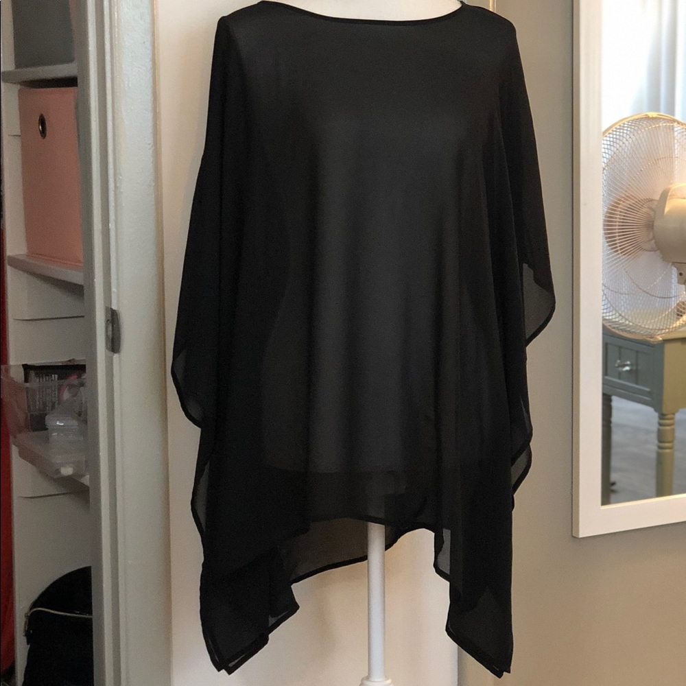 Anna & Ava Sheer Poncho/Cover Up